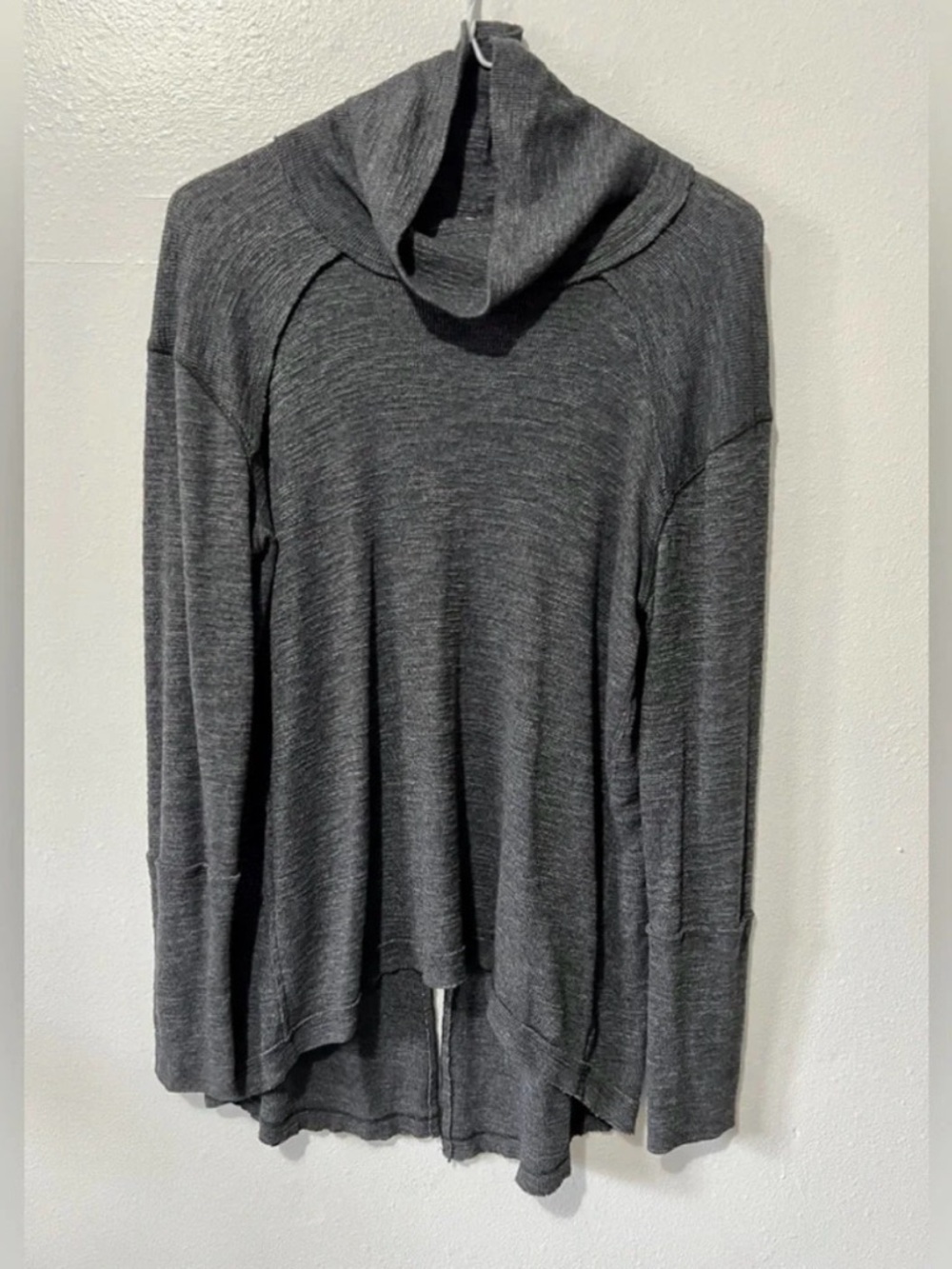 We The Free Cowl Neck Split Back Sweater - Medium